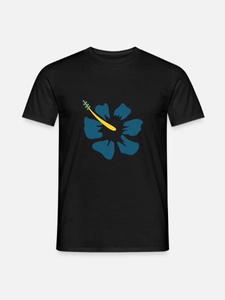 Hibiscus. blue hibiscus flower - Men's T-Shirt - black