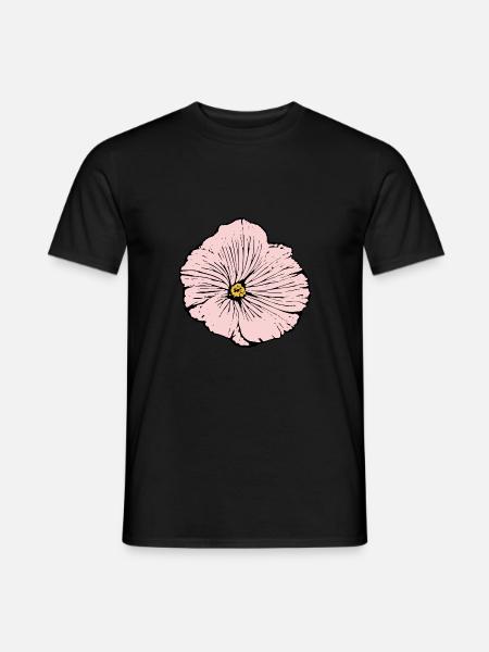 Blume rosa pinke Blume Blumen pink rosa Blumen - Männer T-Shirt - Schwarz