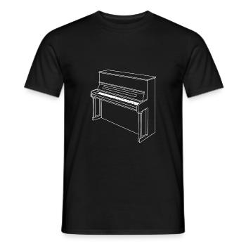 Klavier - Männer T-Shirt - Schwarz - Vorne - AI Model Male 178 light (178cm)