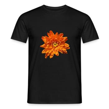 Blume Orange - Männer T-Shirt - Schwarz - Vorne - AI Model Male 178 light (178cm)