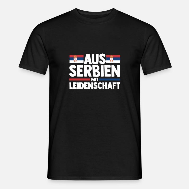 Serben Serbisch Serbien - Männer T-Shirt - Schwarz