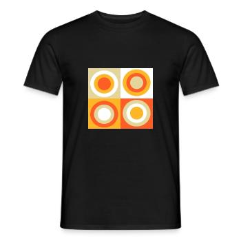 70s Pattern Retro Gift - Men's T-Shirt - black - Front - AI Model Male 178 light (178cm)