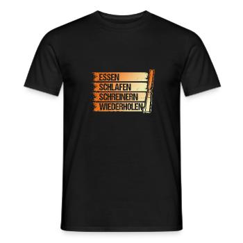 Tischler Zimmermann Schreiner - Männer T-Shirt - Schwarz - Vorne - AI Model Male 178 light (178cm)