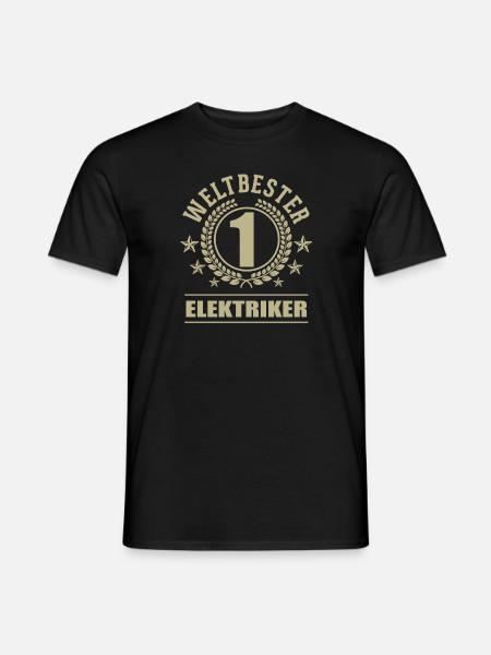 Weltbester Elektriker - Männer T-Shirt - Schwarz