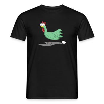 chicken - Men's T-Shirt - black - Front - AI Model Male 178 light (178cm)