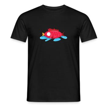 Fisch ohne wasser - Männer T-Shirt - Schwarz - Vorne - AI Model Male 178 light (178cm)