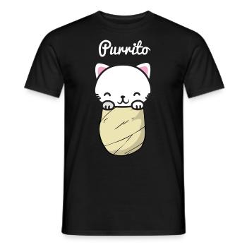 Taquitos cat hangover kitten meow gift babe - Men's T-Shirt - black - Front - AI Model Male 178 light (178cm)