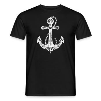 Ancre symbole espérance, foi, amour, liberté - T-shirt homme - noir - Devant - AI Model Male 178 light (178cm)