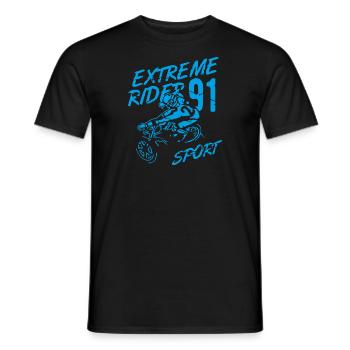 Extreme Rider 91 - Men's T-Shirt - black - Front - AI Model Male 178 light (178cm)