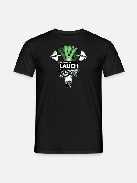 Der Krasseste Lauch im GYM - Männer T-Shirt - Schwarz