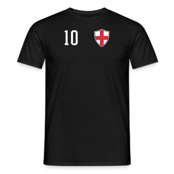 Angleterre 10 cadeau de ballon de sport équipe de football - T-shirt homme - noir - Devant - AI Model Male 178 light (178cm)