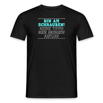 Herren Lustige Kfz-Mechaniker Sprüche - Männer T-Shirt - Schwarz - Vorne - AI Model Male 178 light (178cm)
