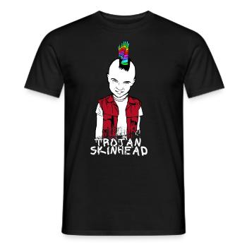 Punk Skinhead Rebellion Oi Gift Idea Anarchist - Men's T-Shirt - black - Front - AI Model Male 178 light (178cm)