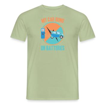 Sustainability - Men's T-Shirt - sage - Front - AI Model Male 178 light (178cm)