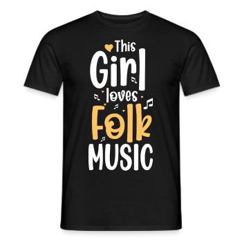 Volksmusik Fest Noten Kultur - Männer T-Shirt - Schwarz - Vorne - AI Model Male 178 light (178cm)