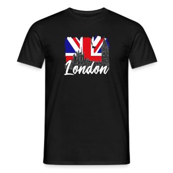 London - Männer T-Shirt - Schwarz - Vorne - AI Model Male 178 light (178cm)