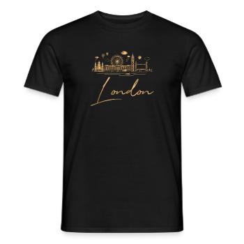 Londres - T-shirt homme - noir - Devant - AI Model Male 178 light (178cm)