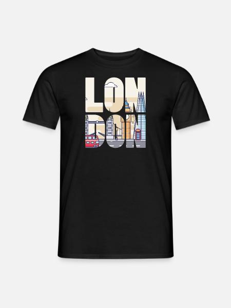 London - Männer T-Shirt - Schwarz