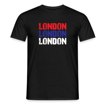 London - Männer T-Shirt - Schwarz - Vorne - AI Model Male 178 light (178cm)