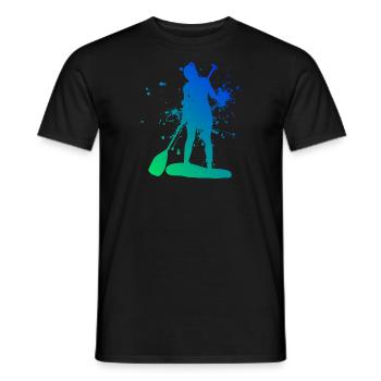 Standup Paddle Ladies Standup Paddleboard Standup P - Men's T-Shirt - black - Front - AI Model Male 178 light (178cm)