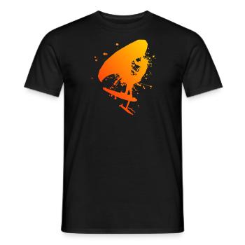 foilwing wingfoil Hommes Femmes wingsurfing - T-shirt homme - noir - Devant - AI Model Male 178 light (178cm)