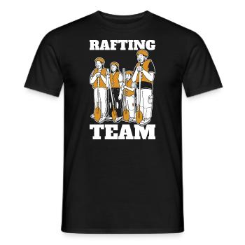 Tenue d’équipe de rafting pour les équipes de navigation de plaisance en montagne - T-shirt homme - noir - Devant - AI Model Male 178 light (178cm)