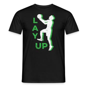 Basketteur basketteur joueur de cerceau lancer des sports - T-shirt homme - noir - Devant - AI Model Male 178 light (178cm)