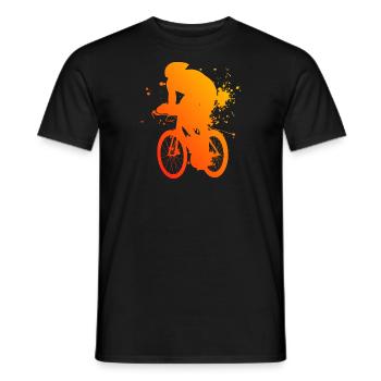 Road bike men racing cyclist road bike racing bike - Men's T-Shirt - black - Front - AI Model Male 178 light (178cm)