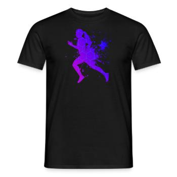 Fitness Cross Country Running Jogging Joggen - Men's T-Shirt - black - Front - AI Model Male 178 light (178cm)