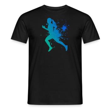 Course de fitness féminine Course à pied Cross Country - T-shirt homme - noir - Devant - AI Model Male 178 light (178cm)