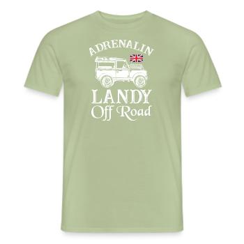 Adrenalin Landy Off Road - Männer T-Shirt - Sage - Vorne - AI Model Male 178 light (178cm)