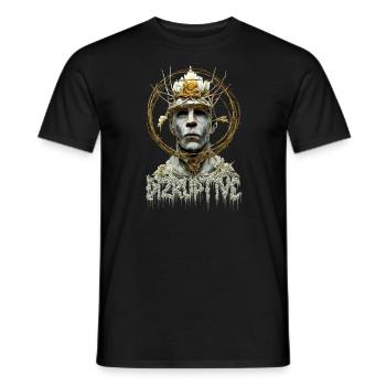 statue gold with barbed wire - Männer T-Shirt - Schwarz - Vorne - AI Model Male 178 light (178cm)