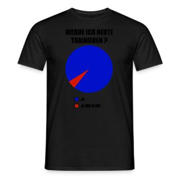 Training Fitness Spruch Werde ich heute trainieren - Männer T-Shirt - Schwarz - Vorne - AI Model Male 178 light (178cm)