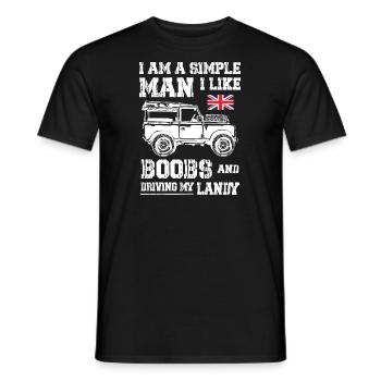 Driving My Landy - Men's T-Shirt - black - Front - AI Model Male 178 light (178cm)