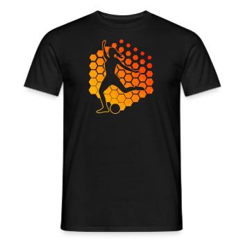 Women's Footballers Playing Football Players - Men's T-Shirt - black - Front - AI Model Male 178 light (178cm)