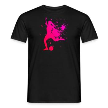 Fussballspieler Fussballspielen Fussballer - Männer T-Shirt - Schwarz - Vorne - AI Model Male 178 light (178cm)
