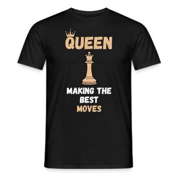 Schach Spruch Geschenk Schachmatt Queens Gambit - Männer T-Shirt - Schwarz - Vorne - AI Model Male 178 light (178cm)