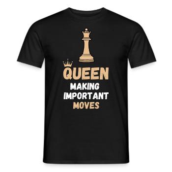 Chess Saying Gift Checkmate Queens Gambit - Men's T-Shirt - black - Front - AI Model Male 178 light (178cm)