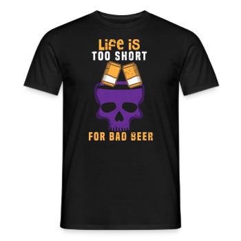 Beer Beer Drinker Party Pub Alcohol - Men's T-Shirt - black - Front - AI Model Male 178 light (178cm)