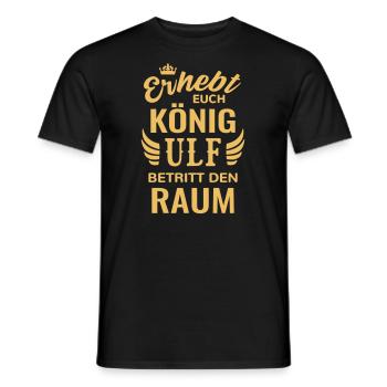 Name Ulf Geschenk Geburtstag lustig König Erhebt - Männer T-Shirt - Schwarz - Vorne - AI Model Male 178 light (178cm)