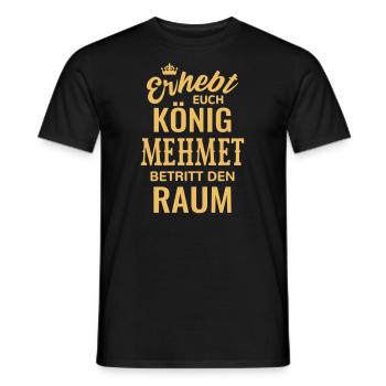 Name Mehmet Geschenk Geburtstag lustig König - Männer T-Shirt - Schwarz - Vorne - AI Model Male 178 light (178cm)