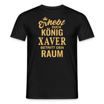 Name Xaver Geschenk Geburtstag lustig König - Männer T-Shirt - Schwarz - Vorne - AI Model Male 178 light (178cm)