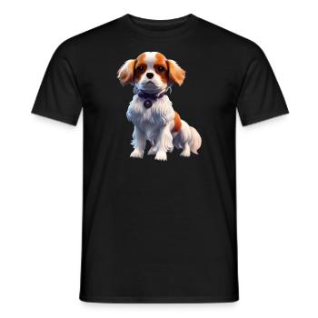 Cavalier King Charles Hund - Cavalier King Charles - Männer T-Shirt - Schwarz - Vorne - AI Model Male 178 light (178cm)