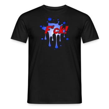 Fuck/F*ck - Männer T-Shirt - Schwarz - Vorne - AI Model Male 178 light (178cm)