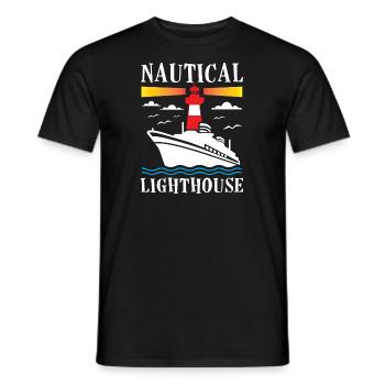 Phare nautique - T-shirt homme - noir - Devant - AI Model Male 178 light (178cm)