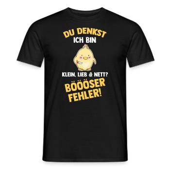 Du Denkst Ich Bin Klein Lieb Und Nett Böser Fehler - Männer T-Shirt - Schwarz - Vorne - AI Model Male 178 light (178cm)