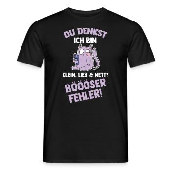 Du Denkst Ich Bin Klein Lieb Und Nett Böser Fehler - Männer T-Shirt - Schwarz - Vorne - AI Model Male 178 light (178cm)