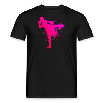Boxe Thaï Muay Thaï Boxeur Thaï Femmes Boxe Thaï - T-shirt homme - noir - Devant - AI Model Male 178 light (178cm)