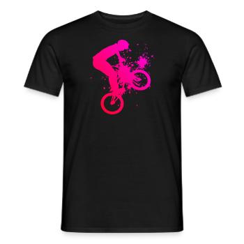 Hommes BMX cyclisme BMX vélo Femmes BMX garçons - T-shirt homme - noir - Devant - AI Model Male 178 light (178cm)