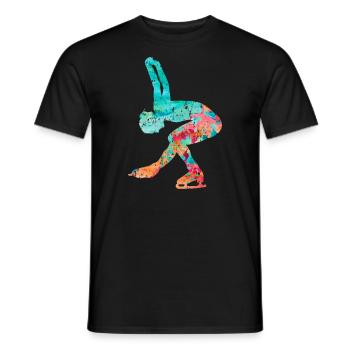 Eiskunstlauf PopArt - Männer T-Shirt - Schwarz - Vorne - AI Model Male 178 light (178cm)